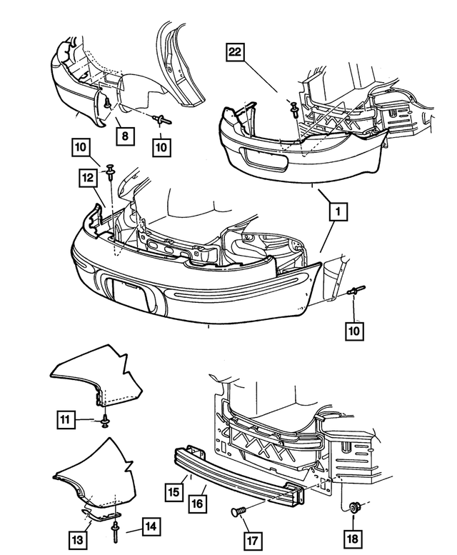 4574896 - Frames and Bumpers: Rear Fascia for Mopar Image