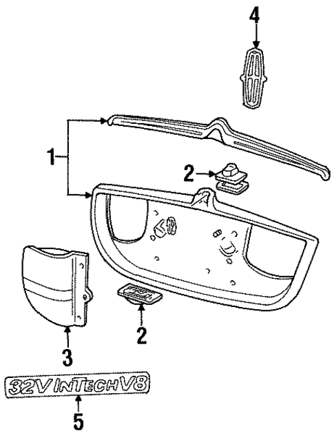 Backup & License Lamps for 1998 Lincoln Continental #0