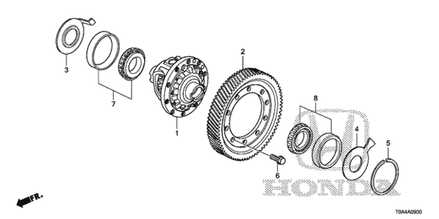 AT Differential (2WD) (5AT) for 2012 Honda CR-V #0