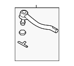 E8C403KA0PNW - Steering: Value Advantageâ„¢ SOCKET ASSY-TIE ROD OUTER LH for Nissan: Murano, Pathfinder Image