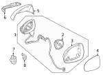 2968111200 - Body: Frame for Mercedes-Benz Image