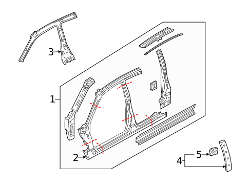 Exterior Trim - Pillars for 2003 INFINITI M45 #0