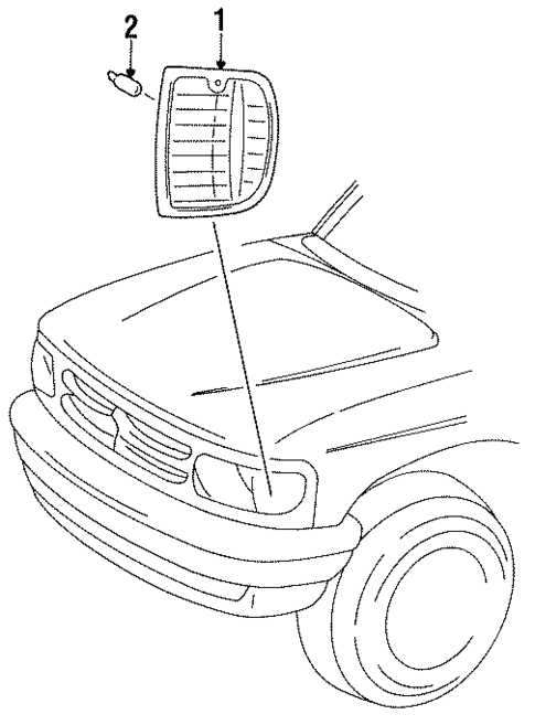 Park & Side Marker Lamps for 1996 Mazda B3000 #0