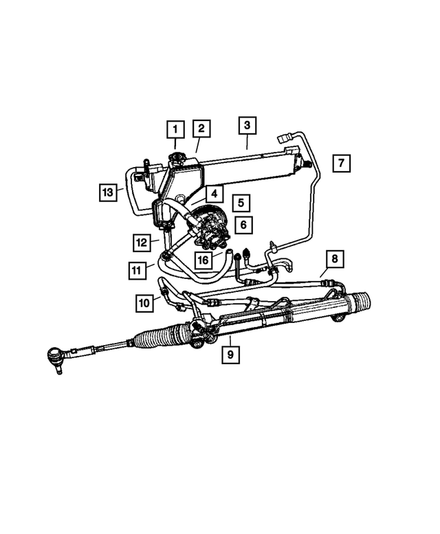 52089487AA - Steering: Power Steering Pressure Hose for Mopar Image image