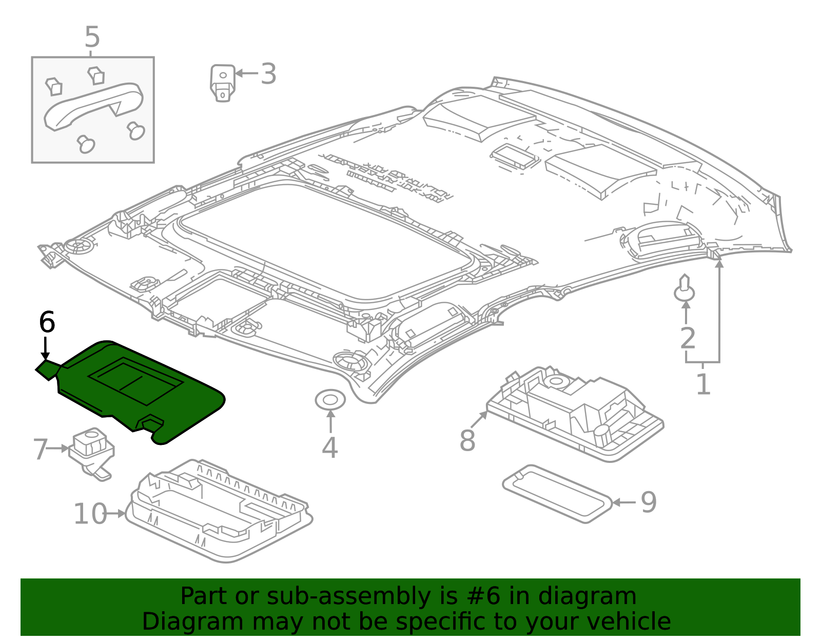 Sun Visor 83280-30A-A01ZA | Honda Factory Parts