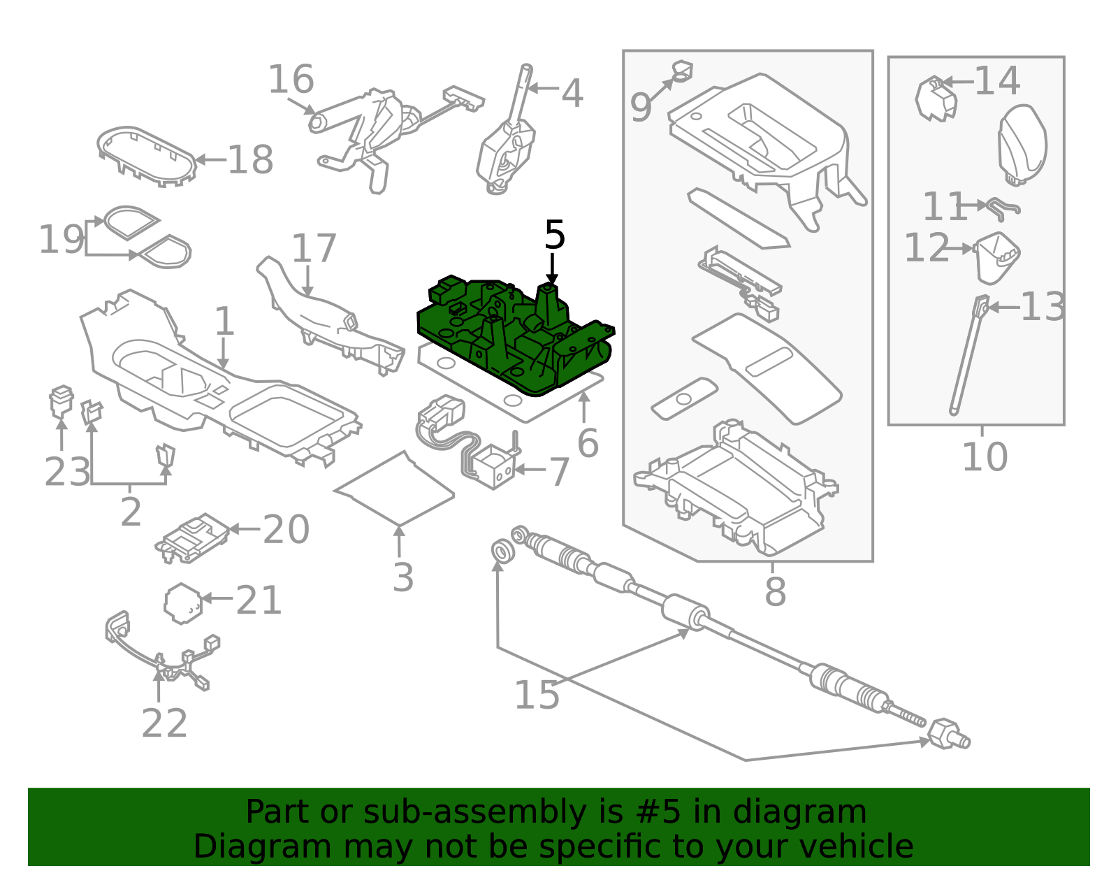 2018-2024 Subaru Shift Plate 35121AJ000 | Subaru Parts Guys