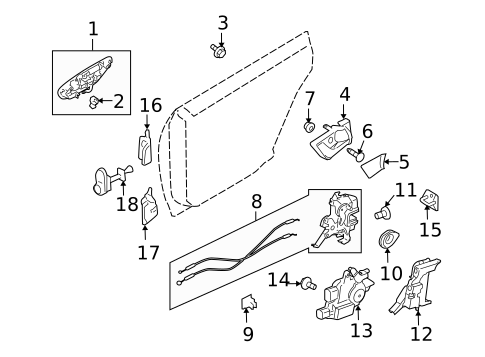 Lock & Hardware for 2009 Subaru Legacy #1