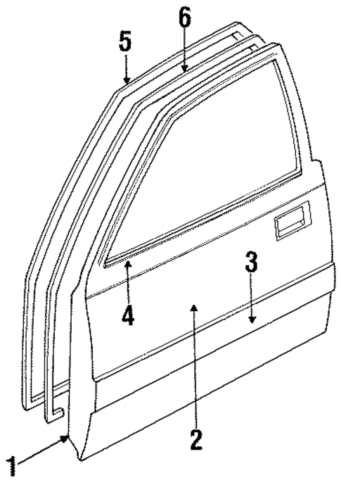 Door & Components for 1987 Mazda B2600 #0