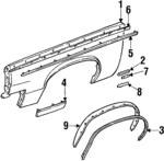 20204405 - Body: Body Side Molding for Cadillac: Eldorado, Seville Image