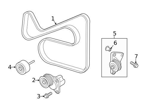 Belts & Pulleys for 2014 Mazda 5 #0