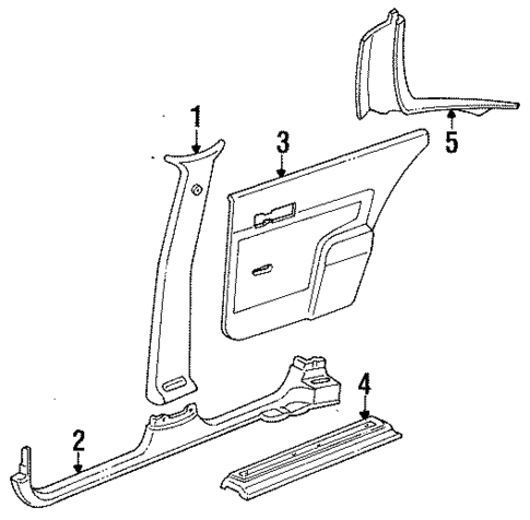 Interior Trim for 1988 Chevrolet Corsica #1