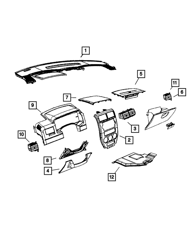 1CC711DVAB - : Air Conditioning &amp; Heater Outlet, Left for Mopar Image