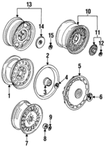 36132225622 - Suspension: Hub Cap for BMW: 318i, 318is, 325, 325e, 325es, 325i, 325is, 325iX, M3 Image