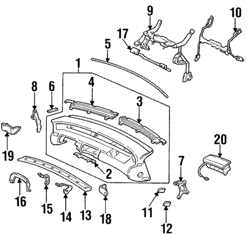 Instrument Panel for 1992 Honda Prelude #0