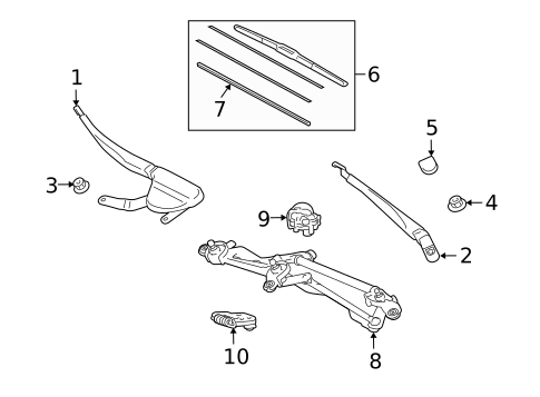 Wiper Components for 2025 Lexus ES300h #1