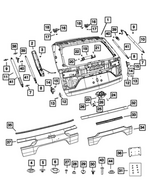 68362258AH - Doors, Door Mirrors and Related Parts: Liftgate for Jeep: Grand Cherokee Image