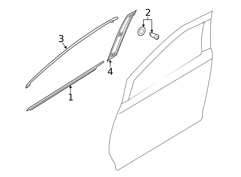 Exterior Trim - Front Door for 2018 Kia Sedona #0