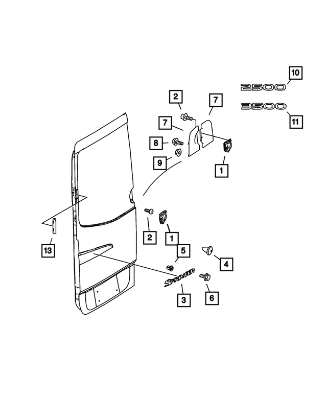 68006601AA - Exterior Ornamentation: Ram Head Medallion for Dodge: Sprinter 2500, Sprinter 3500 Image