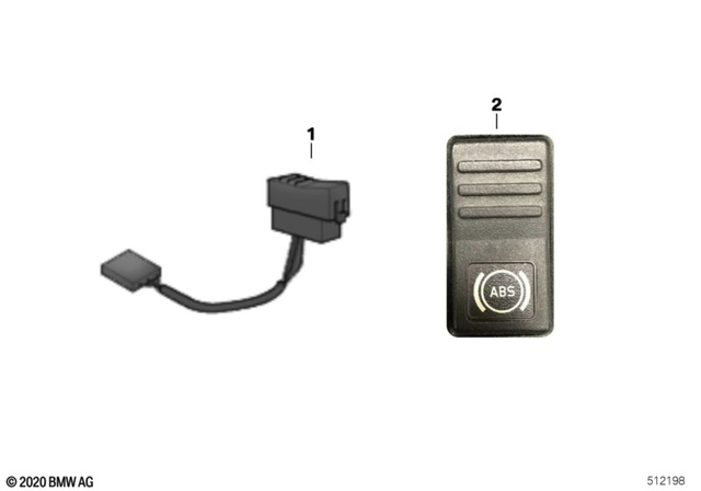 61317652166 - General Electrical System: Switch Abs -  for BMW-Motorrad Image
