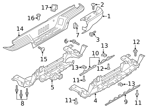 Bumper & Components - Rear for 2021 Ford Ranger #0