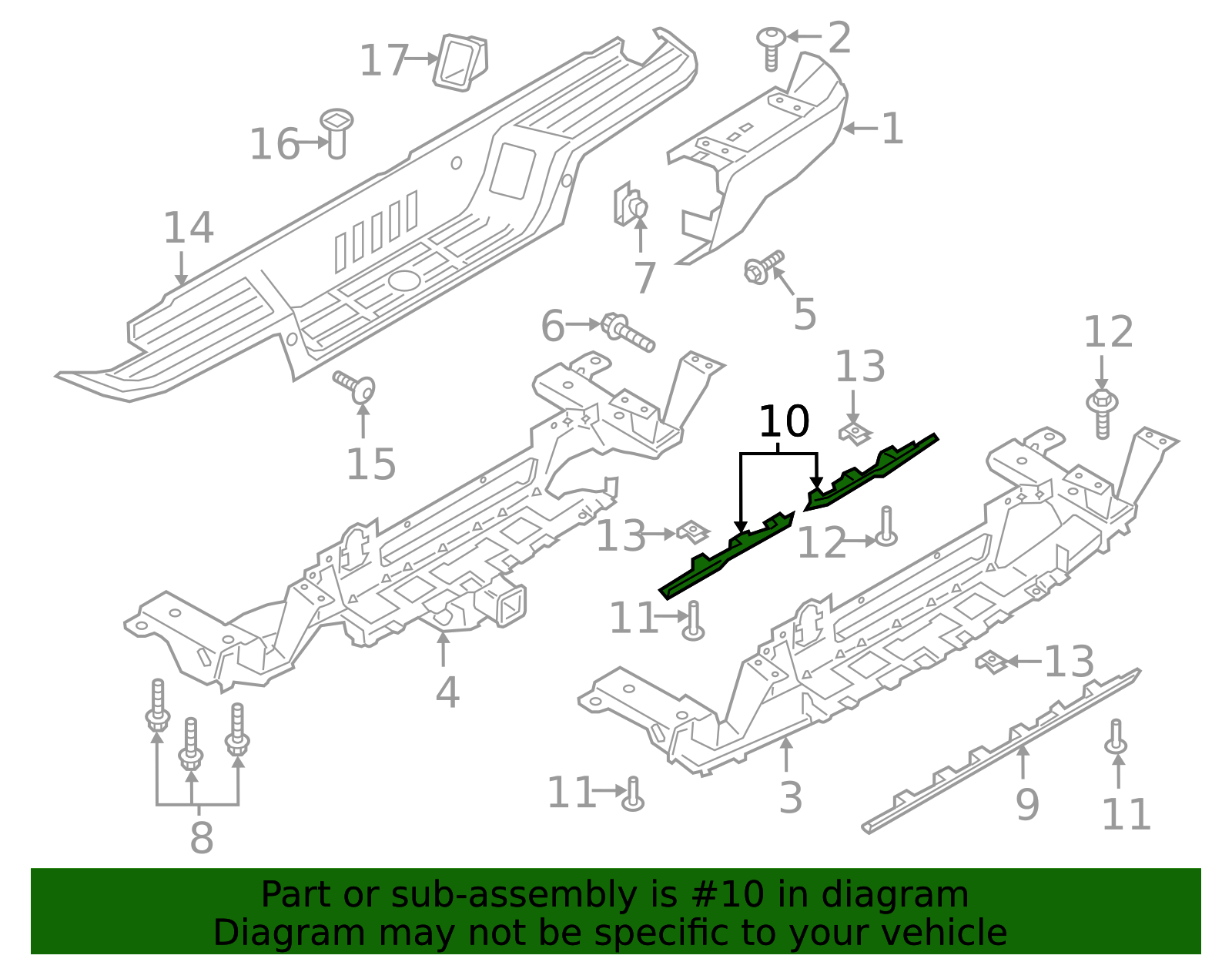 2019-2023 Ford Ranger Lower Extension - Driver's Side (LH) KB3Z-17F774 ...