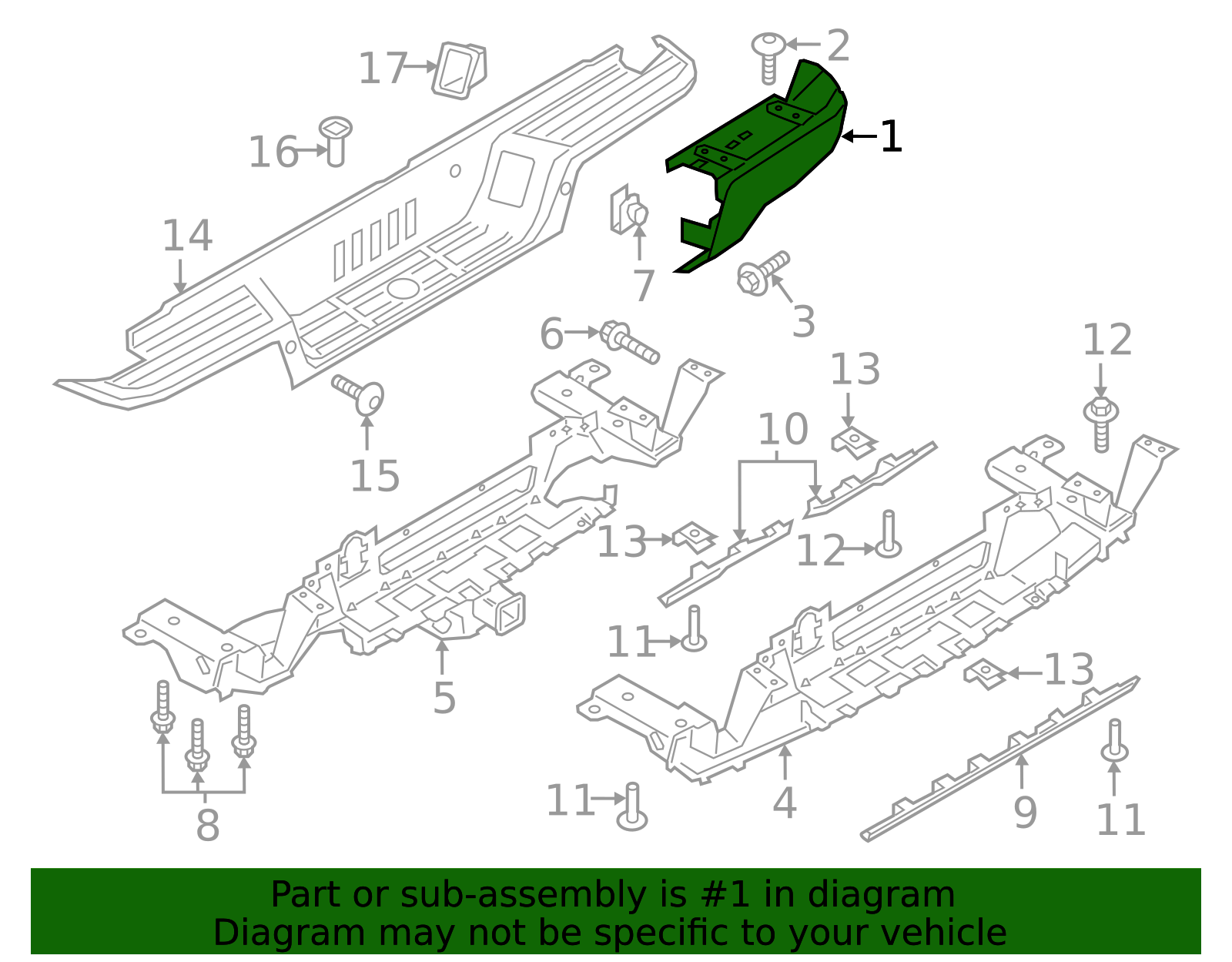 thumbnail image 2 of Black Front Bumper For 2019-2023 Ford Ranger – Without Sensor Holes – PENSUN 2 of 3