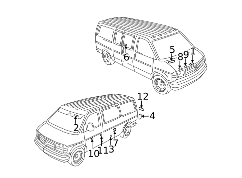 Labels for 1999 GMC Savana 2500 #0