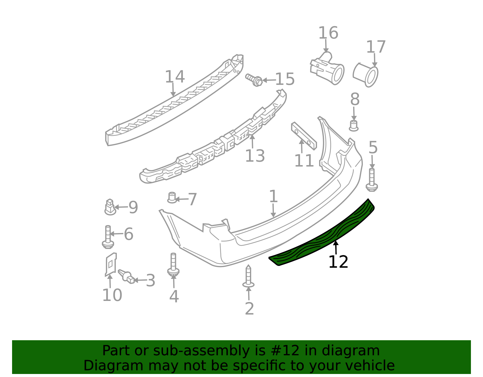 85071-5Z000 - High-Quality Bumper Step Pad for 2004-2009 Nissan Quest ...