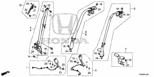 Seat Belts for 2014 Honda Accord #0