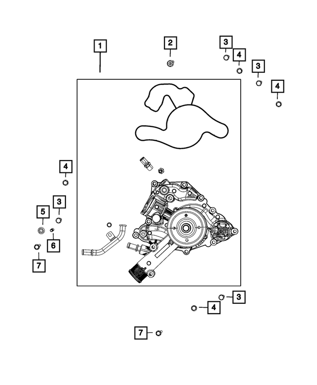 68261224AF - : Water Pump for Mopar Image