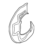 4H0615311C - Brakes: Splash Shield for Audi: A6, A6 Quattro, A7 Quattro, A8 Quattro, Q5, RS7, S6, S7, S8, SQ5 Image