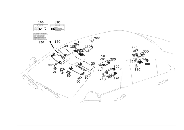 8175901 - Trim and Lining: Information Label for Mercedes-Benz Image image