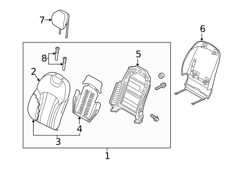 Driver Seat Components for 2019 Genesis G70 #0