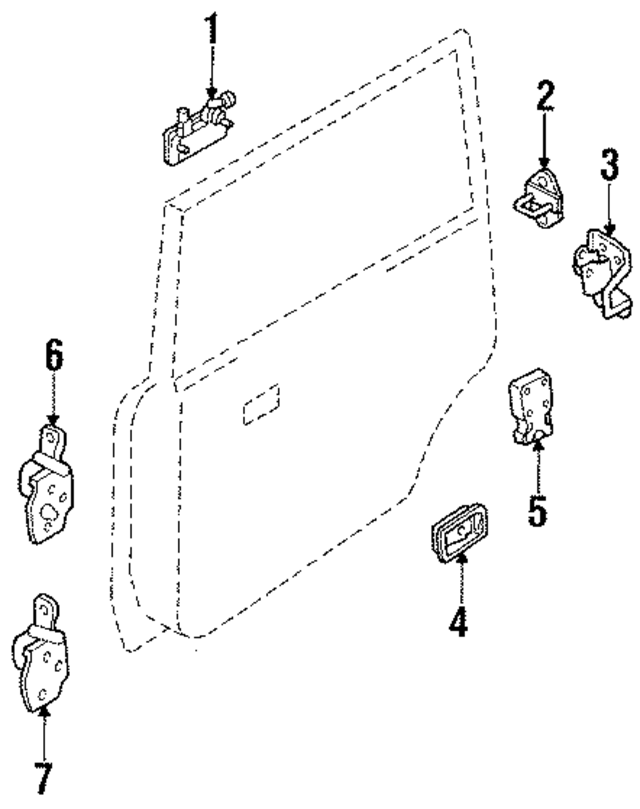 LA0172240D - Body: Lower Hinge for Mazda Image