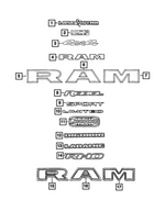 68282762AA - Exterior Ornamentation: Tailgate Nameplate for Mopar Image