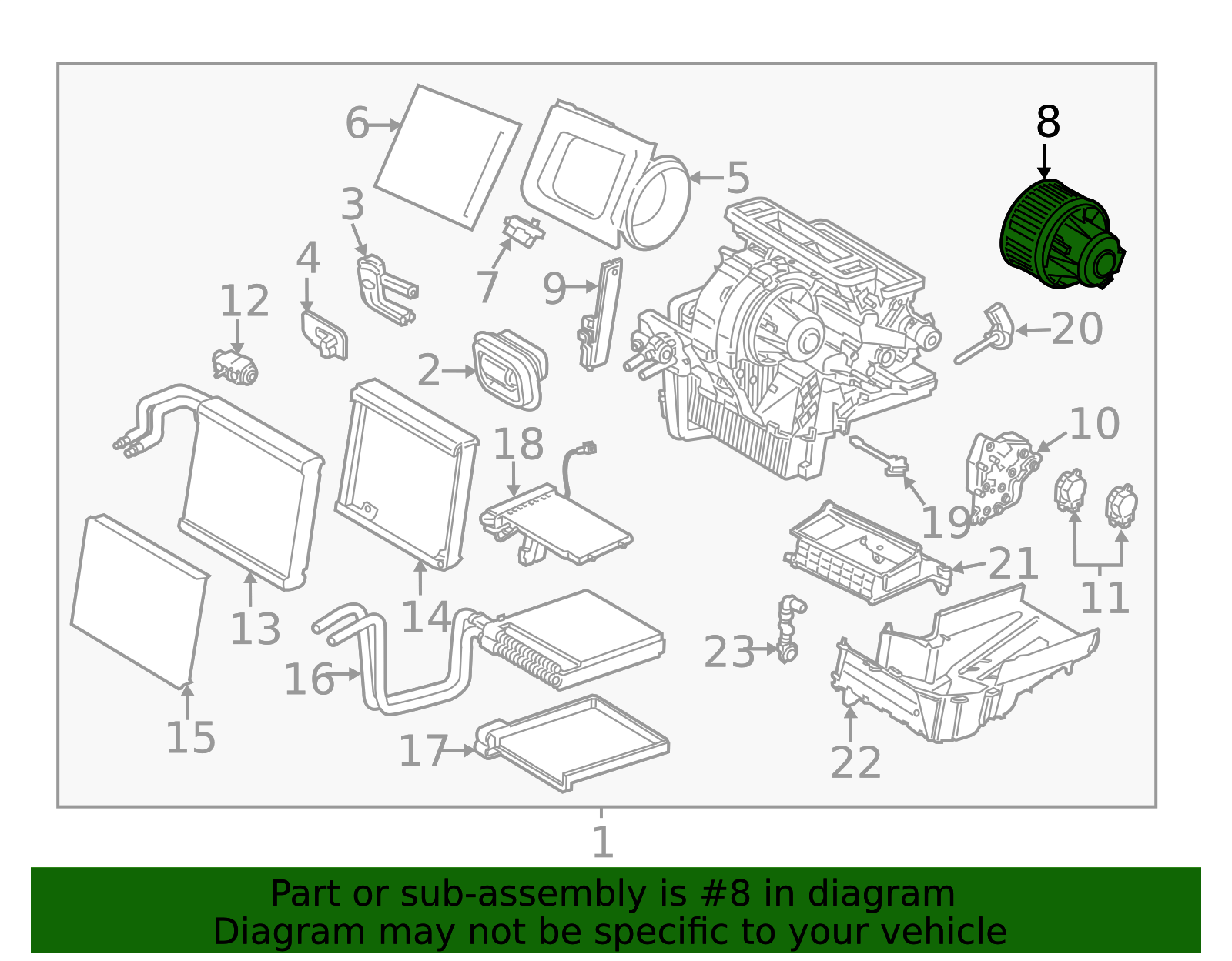 2017-2019 Ford Escape | Blower Motor | GV6Z-19805-B | Walls' Ford Parts