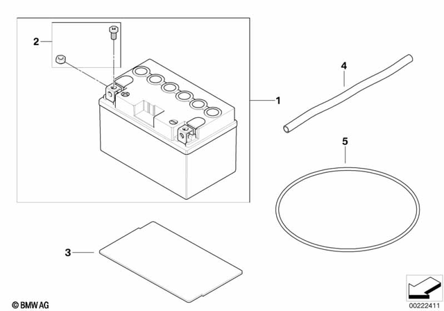 61217726563 - General Electrical System: Agm Batterie - 10Ah for BMW-Motorrad Image