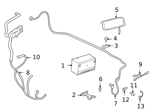 Battery & Related Components for 2005 Pontiac Bonneville #0