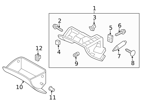 Glove Box for 2012 Hyundai Veloster #0