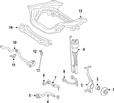 Front Suspension for 2010 Mercedes-Benz CL550 #0