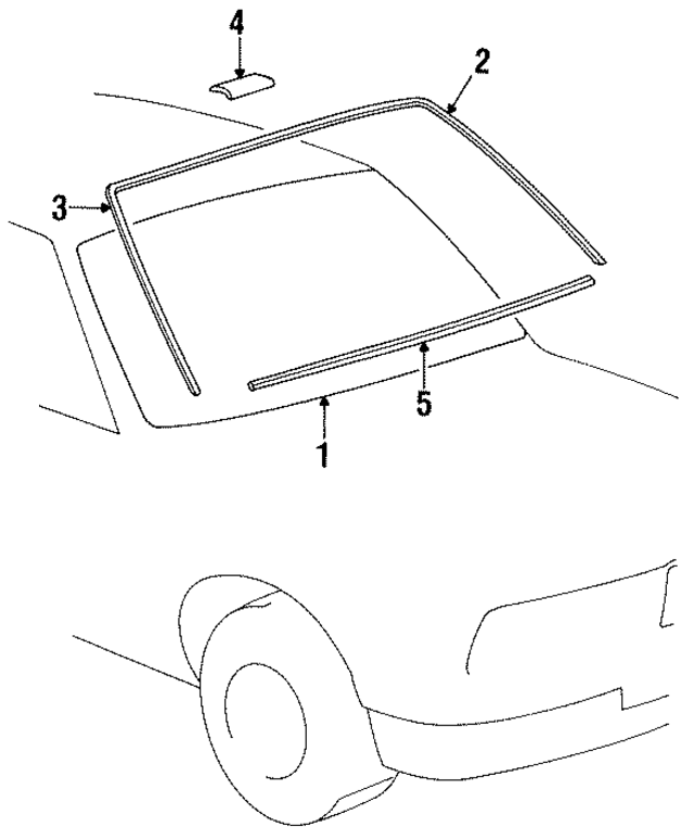 51318116580 - Body: Back Glass for BMW Image