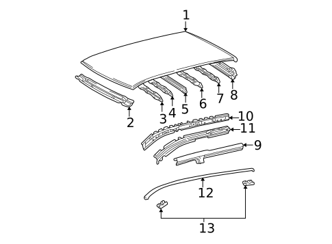 Roof & Components for 2004 Pontiac Vibe #1