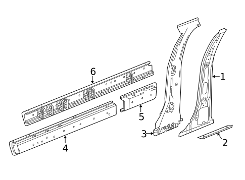 Center Pillar & Rocker for 2018 Cadillac XT5 #0