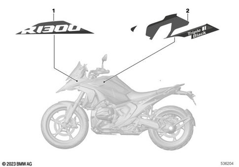 Stickers, Labels, Adhesive Film Strips for 2023 BMW-Motorrad R 1300 GS #3