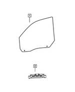 68700437AA - Glass: Front Door Glass, Left for Mopar Image