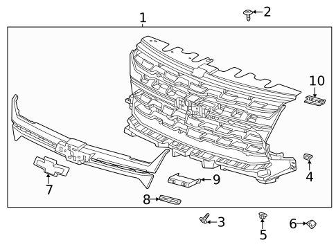 Grille & Components for 2021 Chevrolet Colorado #0