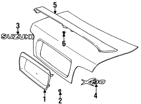 Spoiler for 1997 Suzuki X-90 #0