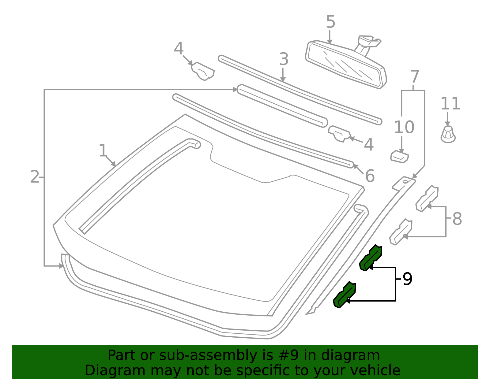 2007-2011 Honda CR-V Side Molding Clip 91571-SWA-305 | Honda