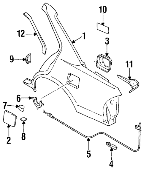 Exterior Trim - Quarter Panel for 1989 Nissan Maxima #0
