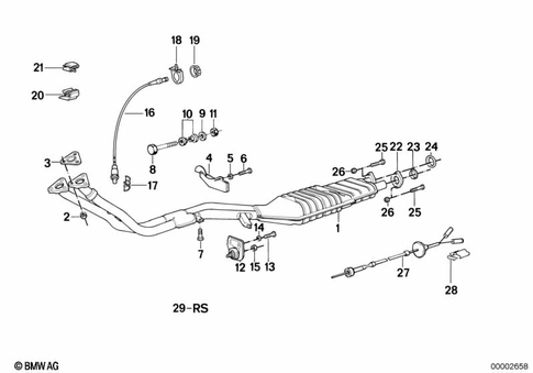 Exhaust System for 1990 BMW 325i #0